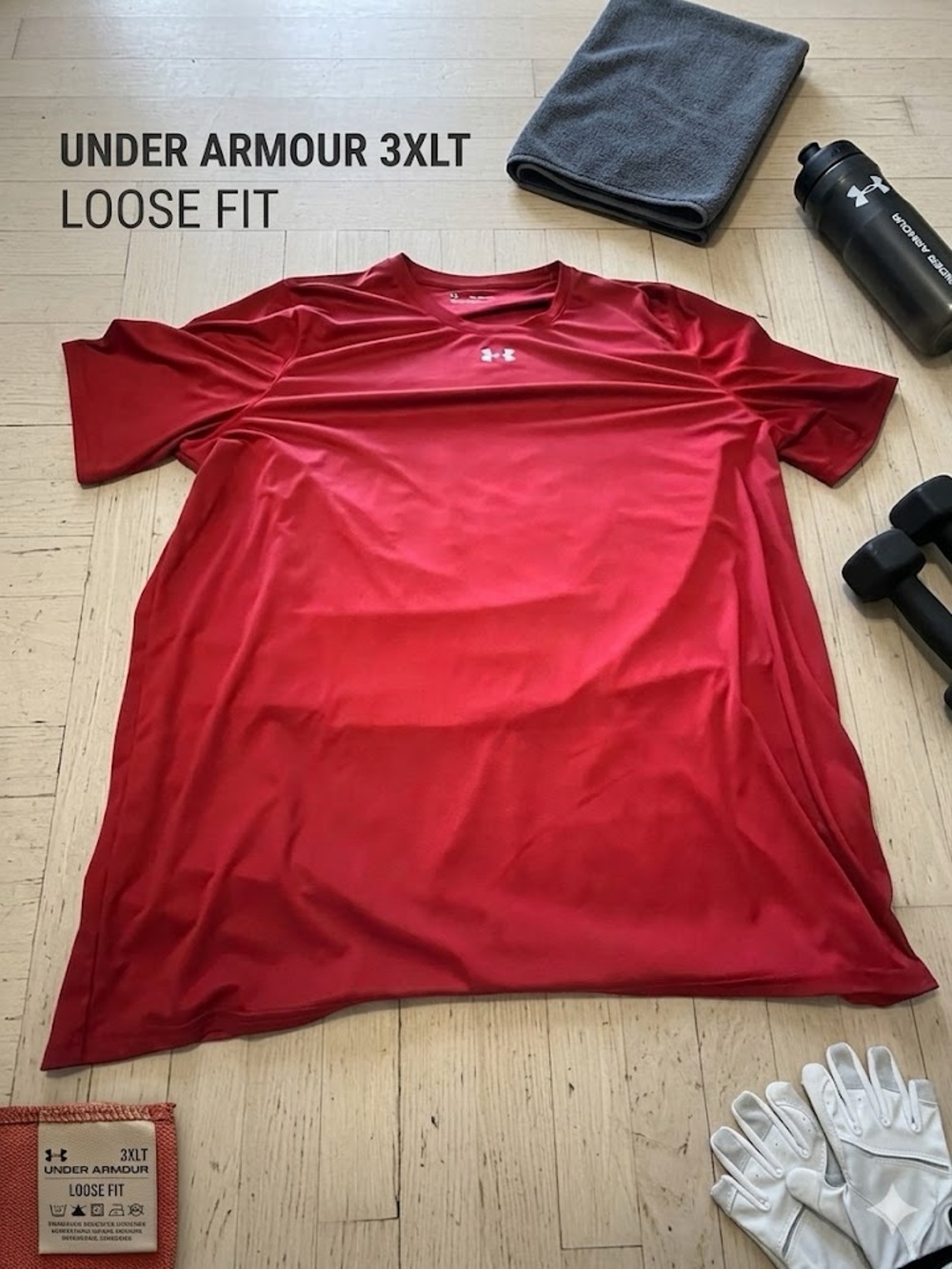 Under Armour Red Athletic Short Sleeve Crew Neck Tee